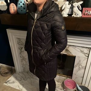 Michael Kors hooded black Coat